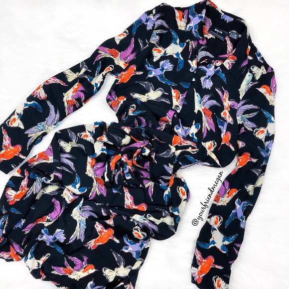 Anthropologie Dresses & Skirts - Anthropologie Maeve Martina Bird Belted Shirtdress